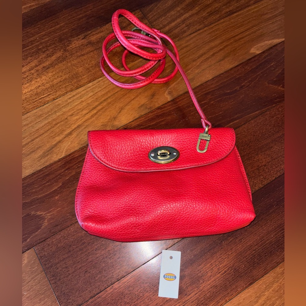 Fossil Little Red Leather Bag
